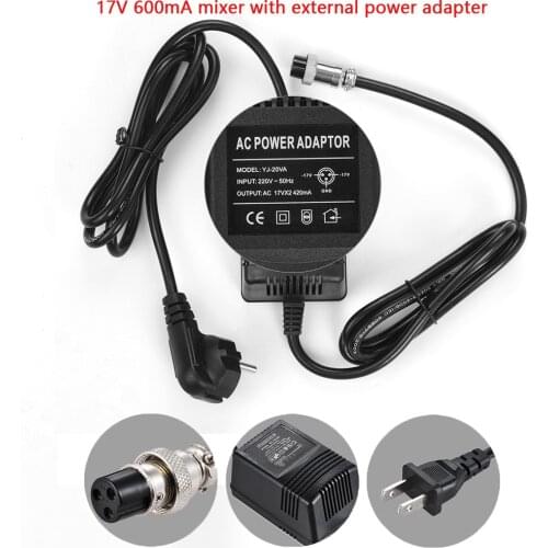 17V 420mA Mixing Console Mixer Power Supply AC Adapter 3-Pin Connector 220V Input for Yamaha MG16/MG166CX/MG166C/F4/F7/6FX