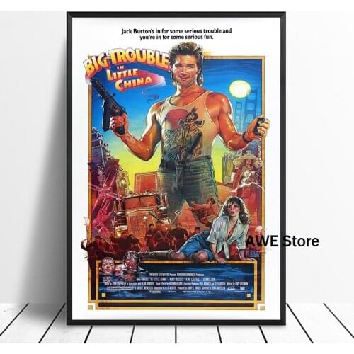 Big Trouble in Little China Vintage Classic Movie Poster Home Decor Wall Decor Wall Art Canvas painting Cnavas print