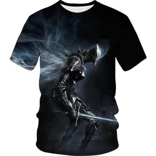 Game Dark Souls 3D Print T-Shirt Men Women Casual Fashion O-Neck Short Sleeve Oversize T Shirt Harajuku Hip Hop Tshirt Male Tops