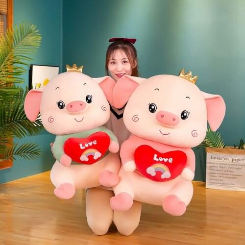 Lovely Giant Pig Plush Toys Stuffed Animal Doll Plush Pink Pig Toys for Children Soft Lying Piggy Pillow Cute Birthday Gift