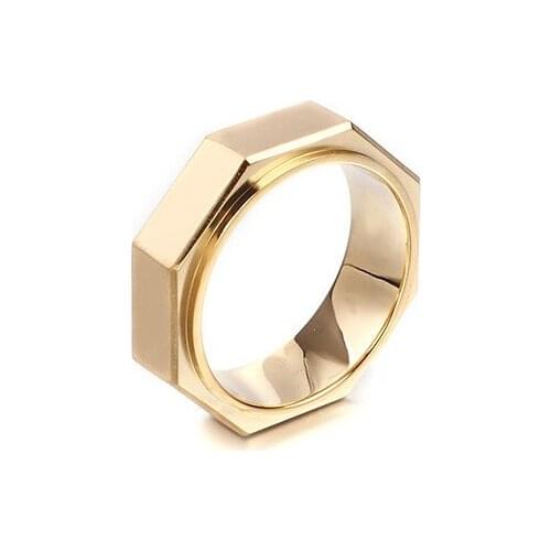 Fashion geometric stainless steel mens ring gold color Fashion trendy tail finger ring bracelet