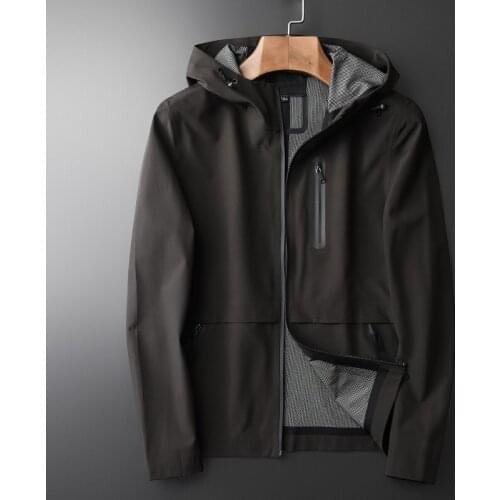 Casual Hooded Men Luxury Solid Color Spring Autumn Sport Mens Jackets And Fashion Slim Fit Man Coats