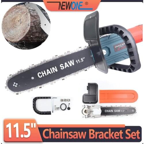 Upgrade Electric Saw Parts 11.5 Inch M10/M12/M14 Chainsaw Bracket Changed Angle Grinder Into Chain Saw Converter