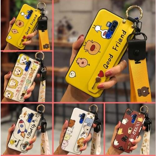 Original Kickstand Phone Case For Oukitel K9 Anti-dust Waterproof TPU Lanyard Wrist Strap Cute