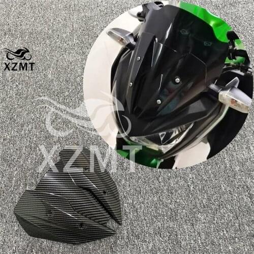 Carbon Fiber Motorcycle Windshield Screen Panel Cowl Fairing for Kawasaki Z250/Z300 2013 2014 2015 2016 2017 Black Z 250 300