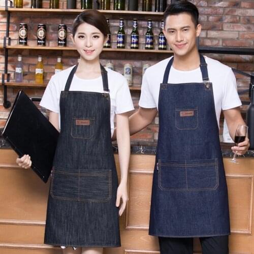 Adult fashion cowboy men and women hanging neck apron painting Western restaurant baking home work