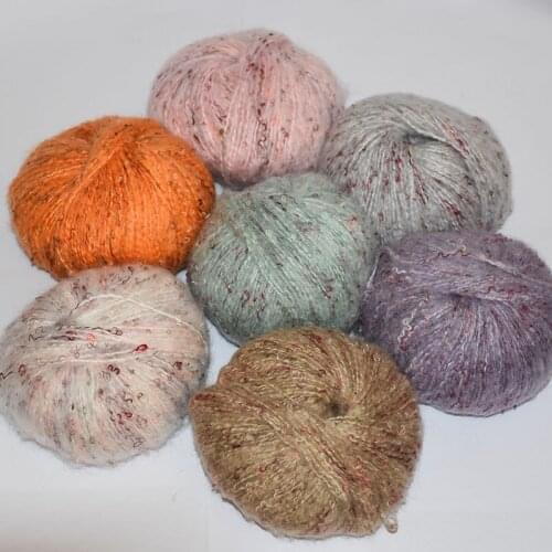50g Angola Mohair Yarn Thin Fine Merino Wool Yarn Crochet Plush Hand Knitting Thread Unique Knit For Scarf Hat Clothes