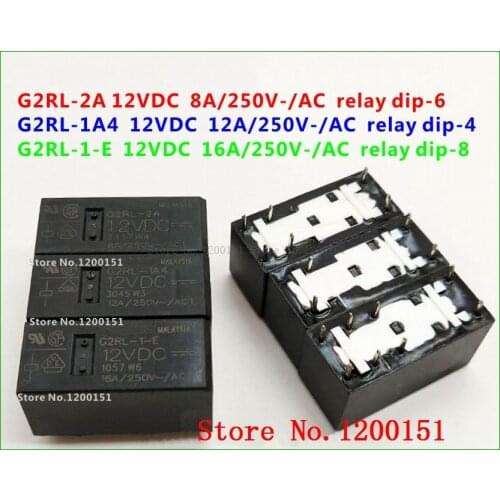 G2RL-2A 8A G2RL-1A4 12A G2RL-1-E 16A 12VDC relay dip-4 6 8