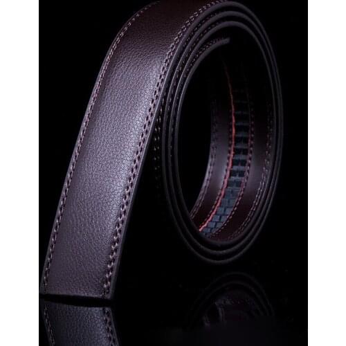 Mens Belt Cow Leather Belts Luxury Brand Automatic Buckle Black Genuine Leather Waistband Belts for Men 3.5cm Width KZM005