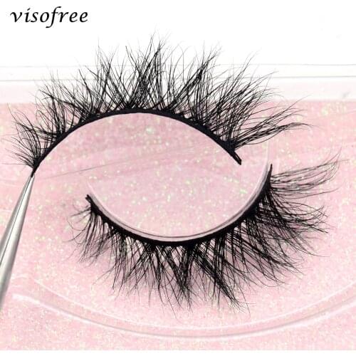 Visofree Eyelashes 3D Mink Lashes Fluffy Soft Wispy Natural long Cross False Eyelashes Eye Lashes Reusable Eyelash Makeup G11