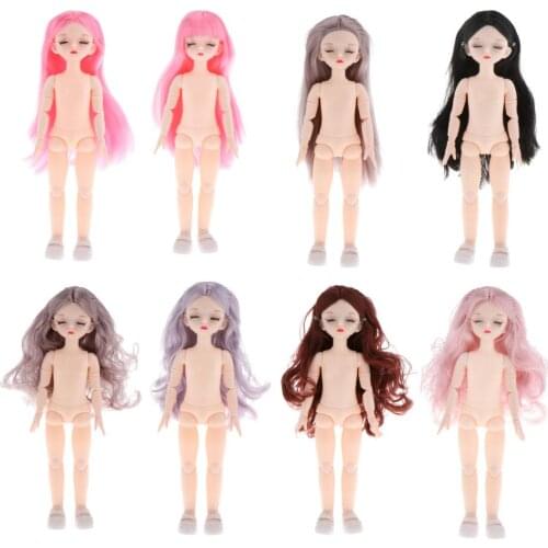 1/6 BJD 22 Jointed Girl Doll Body Parts Customized Dolls Girls Playing Princess Doll Toys Doll Body 22 Joints 4D Big Eyes
