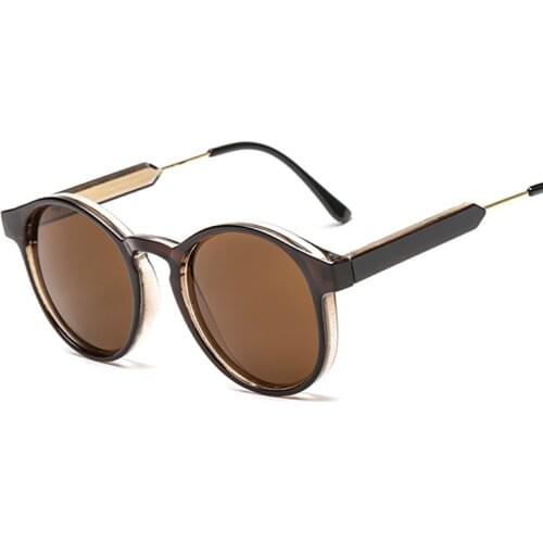 Brand Designer Round Sunglasses Women Luxury Plastic Sun Glasses Male Female Classic Retro Black Outdoor Oculos De Sol Gafas