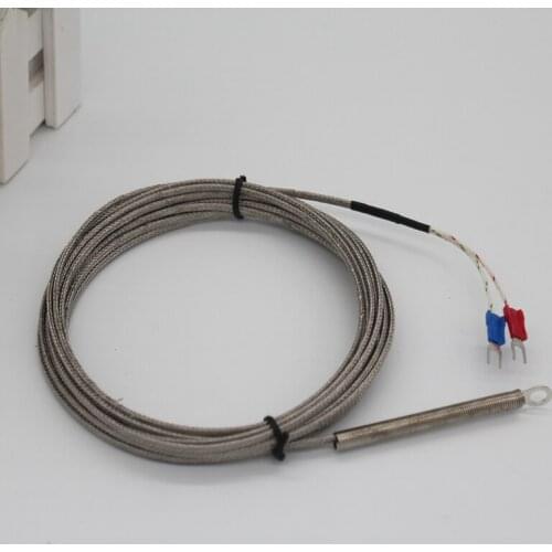 0-400'C type K terminal thermosouple / temperature sensor with screw and round teminal Shielded temperature measure wire