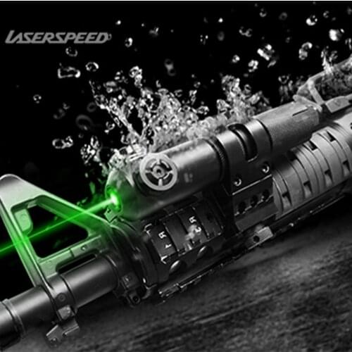 IPX8 Waterproof Rifle Red Dot Laser Sight Long Distance Green Laser for Tactical Weapons M4 AR15 AK 47 with Pressure Switch Ring