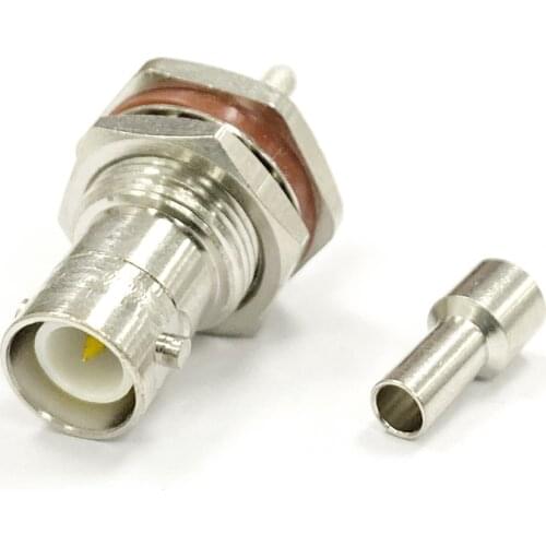 1PC RP-BNC Female Jack nut RF Coax Connector Crimp RG316,RG174,LMR100 Cable Straight Nickelplated NEW wholesale