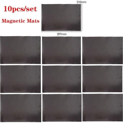 10pcs/set A4 Magnetic Sheets for Cutting Die Storage Black Magnet Mats for Refrigerator Photo Picture Crafts Storaging 21x29.7cm