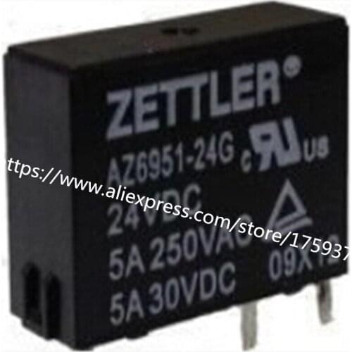 Wholesale 100pcs/lot AZ6951-24 5A 4feet relay