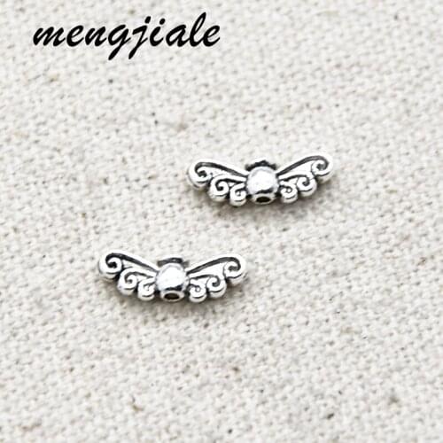100pcs Metal Small Hole Spacers Wings Butterfly European Beads For Jewelry Making 14*5mm