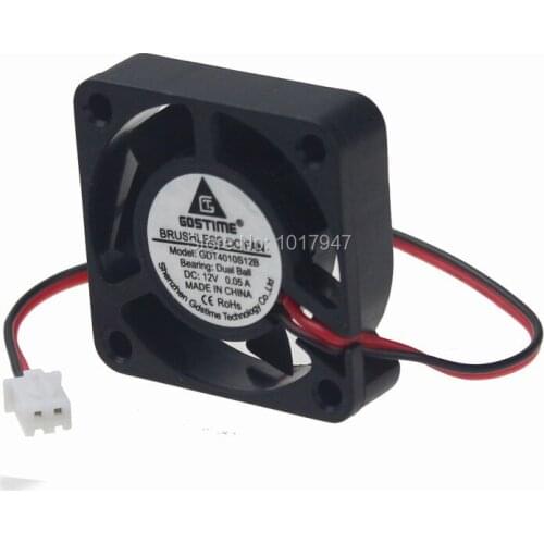 20Pieces lot Gdstime 12V 2Pin DC Cooling Fan 40mm 40x40x10mm 4cm 4010s Ball RepRap 3D Printer CPU