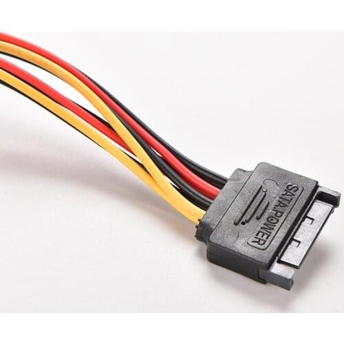 2017 Hot Sale Splitter Power Cable 19cm 5 Pin SATA Male to 2 SATA Splitter Female