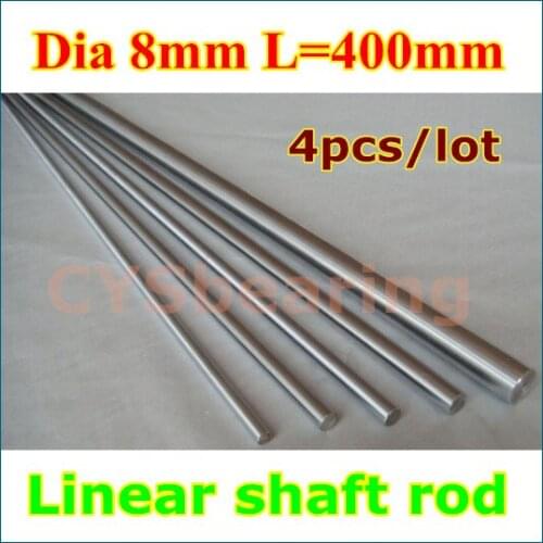 4pcs OD 8 mm x 400 mm Linear Optical Axis Steel Bearing Cylinder Rail for Drive Shaft