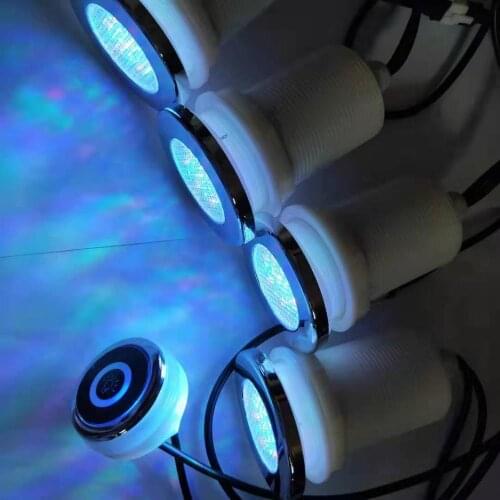 4pcs RGB Underwater LED Bath Tub SPA Jacuzzi Light Waterproof LED Lamp With 1 Light Switch Controller And 1 Adapter 12v DC 1A