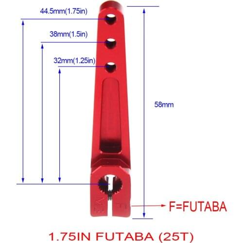 6063 Servo Arm Alu Heavy Duty Servo Horn-Half Arm 1.75" For Futaba HITEC M3