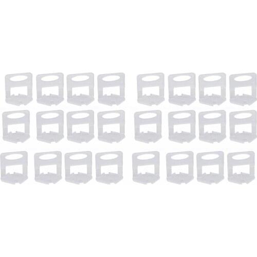 900 Pcs Plastic Ceramic Tile Leveling System Clips,Transparent & White