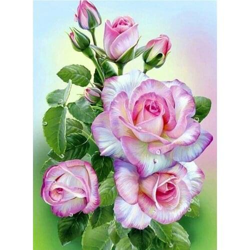 JMINE Div 5D Flower Full Diamond Painting cross stitch kits art High Quality Floral 3D paint by diamonds