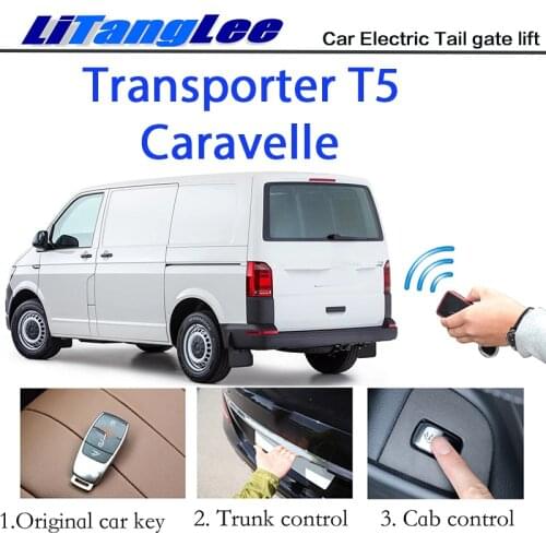 LiTangLee Car Electric Tail Gate Lift Trunk Rear Door Assist System For Volkswagen Transporter T5 Caravelle key Remote Control