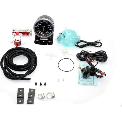 60MM Car Turbo Boost Gauge 3Bar + Adjustable Turbo Boost Controller Kit 1-30PSI Car Meter
