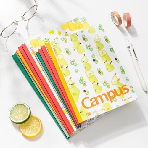 Yisuremia 5Pcs/Pack 200Sheets A5 B5 Kawaii Fruits Notebook Line Page 2021 Agenda Journals Diary Notepad School Office Stationery
