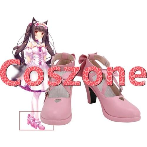 Nekopara Chocolate Pink Cosplay Shoes Boots Halloween Carnival Cosplay Costume Accessories