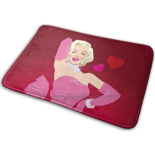 Diamonds! Mat Rug Carpet Anti-Slip Bedroom Entrance Door Mat Marilyn Monroe Diamonds Are A Girls Best Friend Gentlemen Prefer