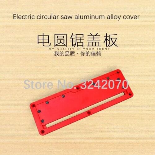 Electric Circular Saw Flip Cover Plate Flip-Floor Table Special Cover Plate Adjustable Aluminium Insert Plate for Table Saw