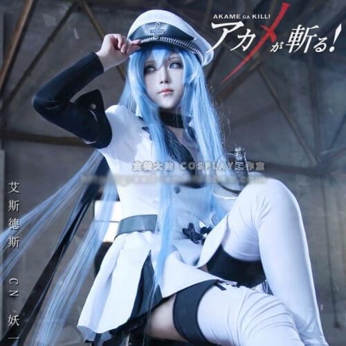 Hot Game Anime Akame ga KILL! Esdese/Esdeath Cosplay Costume Army Uniform S-XL Custom-made