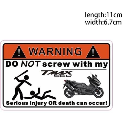 Motorcycle 2D Creative Warning Sticker Decal for Yamaha tmax560 T-max 560 2019-2021