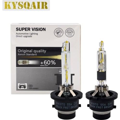 KYSQAIR 2PCS D2S D2R 5500K 55W Fast Bright Car HID Xenon Bulbs 55W D4S D4R Auto Headlamp Light Replacement For Toyota Lexus