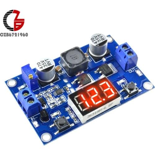 LTC1871 100W DC-DC Step Up Boost Converter Booster Voltage Regulator Power Transformer Supply with LED Digital Voltmeter 12V