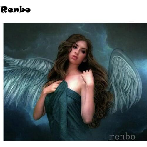 5D DIY Diamond Painting Set Diamond Mosaic Angel Woman Picture Of Rhinestone Fairy Wings Embroidery New Arrival Home Decor 2021