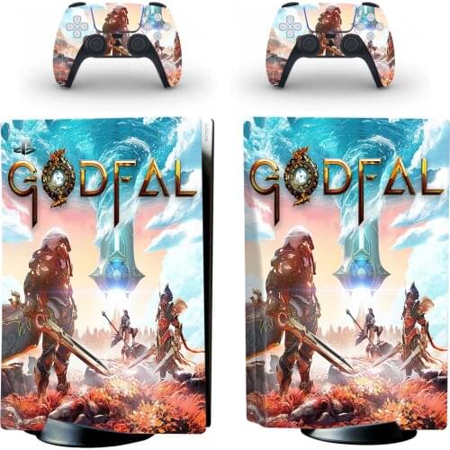 Godfal PS5 Standard Disc Edition Skin Sticker Decal Cover for PlayStation 5 Console & Controller PS5 Skin Sticker Vinyl