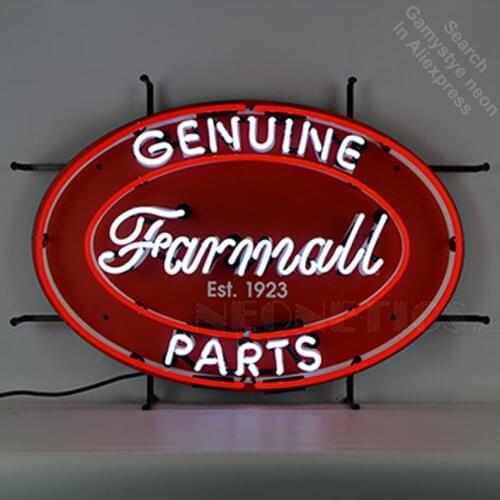 NEON SIGN For Farmall Genuine Parts neon Light Sign Custom Design Oil Station Hotel Neon signs for sale paint on board Lamps