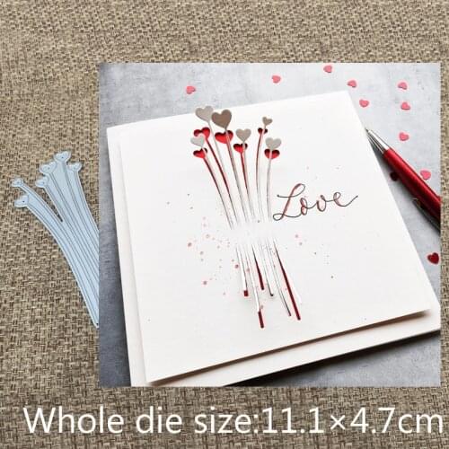 New Design Craft Metal Cutting Dies cut die Love hearts strip decoration scrapbooking Album Paper Card Craft Embossing Die Cuts