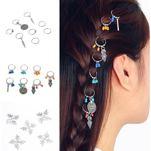 New Hair Charms Set, Different Styles, Braids, Dreadlock, Beads, Clips, Rings, Jewelry, Clasps, Accessories