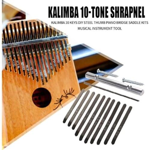 10 Keys Kalimba Thumb Piano Musical Instrument Thumb Piano Bridge Saddle 10 Keys Set Kit for Kalimba DIY Replacement Parts