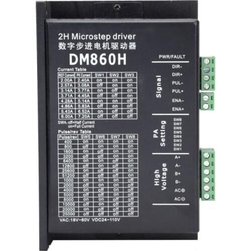 DM860H Stepper Motor Drive 2-Phase Optical Isolation Signal Input Universal for NEMA23 NEMA34 57 86 Step Motor