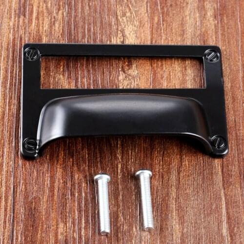 1Pc 81*52mm Retro Black Shell Label Tag Frame Pulls Handle Card Holder for Cupboard Door Cabinet Drawer Furniture Handles& Knobs