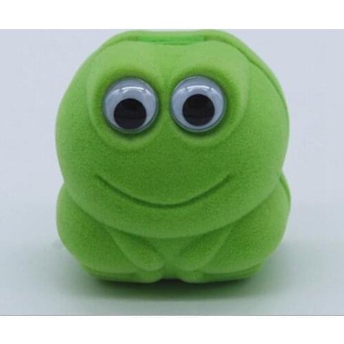 96pcs/lot Creative Cartoon Frog Jewelry Box Green Flocking Frog Stud Earrings Rings Storage Box Jewelry Display Cases Wholesale