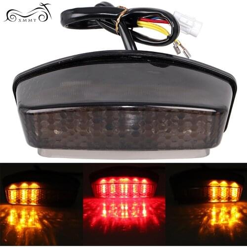 LED TailLights Brake Tail Lights with Integrated Turn Signals Indicators Smoke Motorcycle For Ducati Monster 94-08