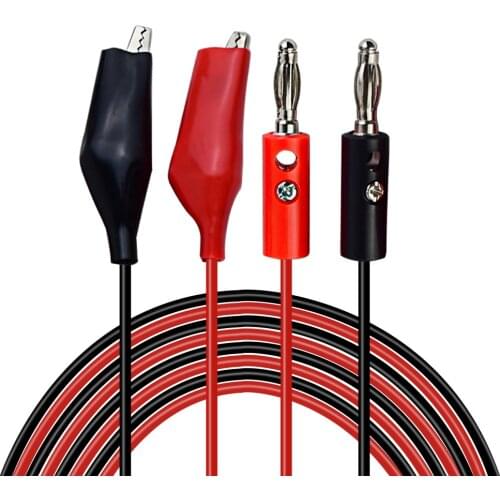 Crocodile clips Wanptek 1M Test lead Wire Line electrical Voltage Banana Plug and Alligator Clip Crocodile 5A 10A multimeter DIY